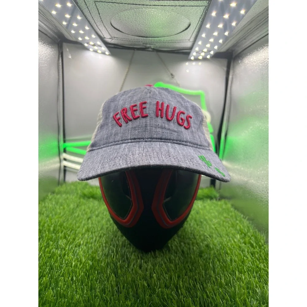 Free Hugs Cactus Trucker Hat Grey White Mesh‎ Snapback Baseball Cap Womens